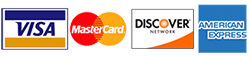 Accepting Visa, Mastercard, Discover, and American Express