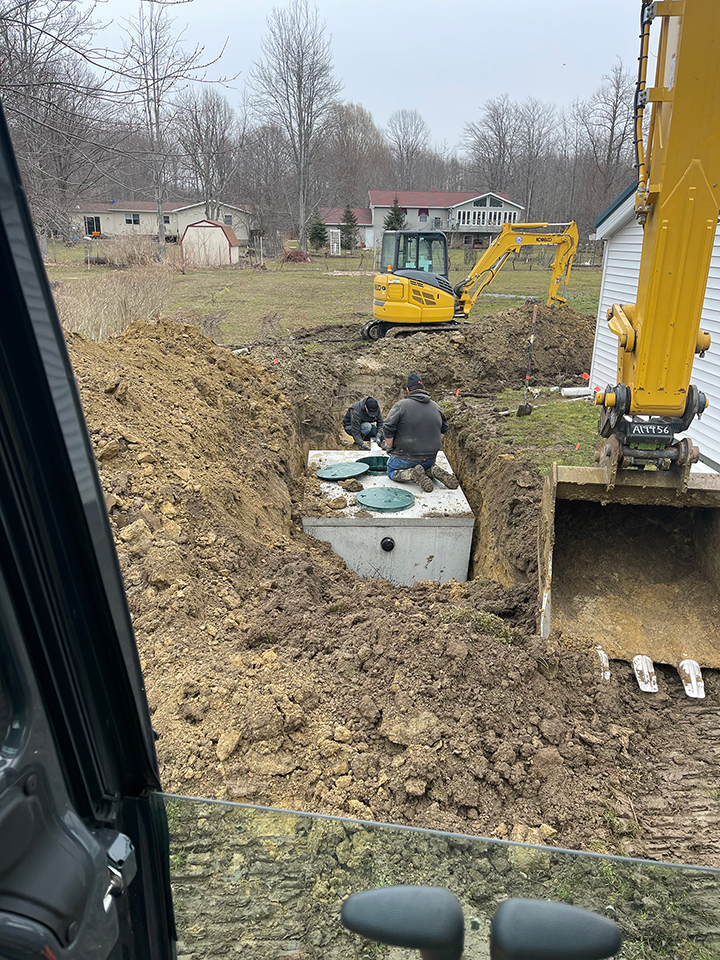 Installation of residential septic system