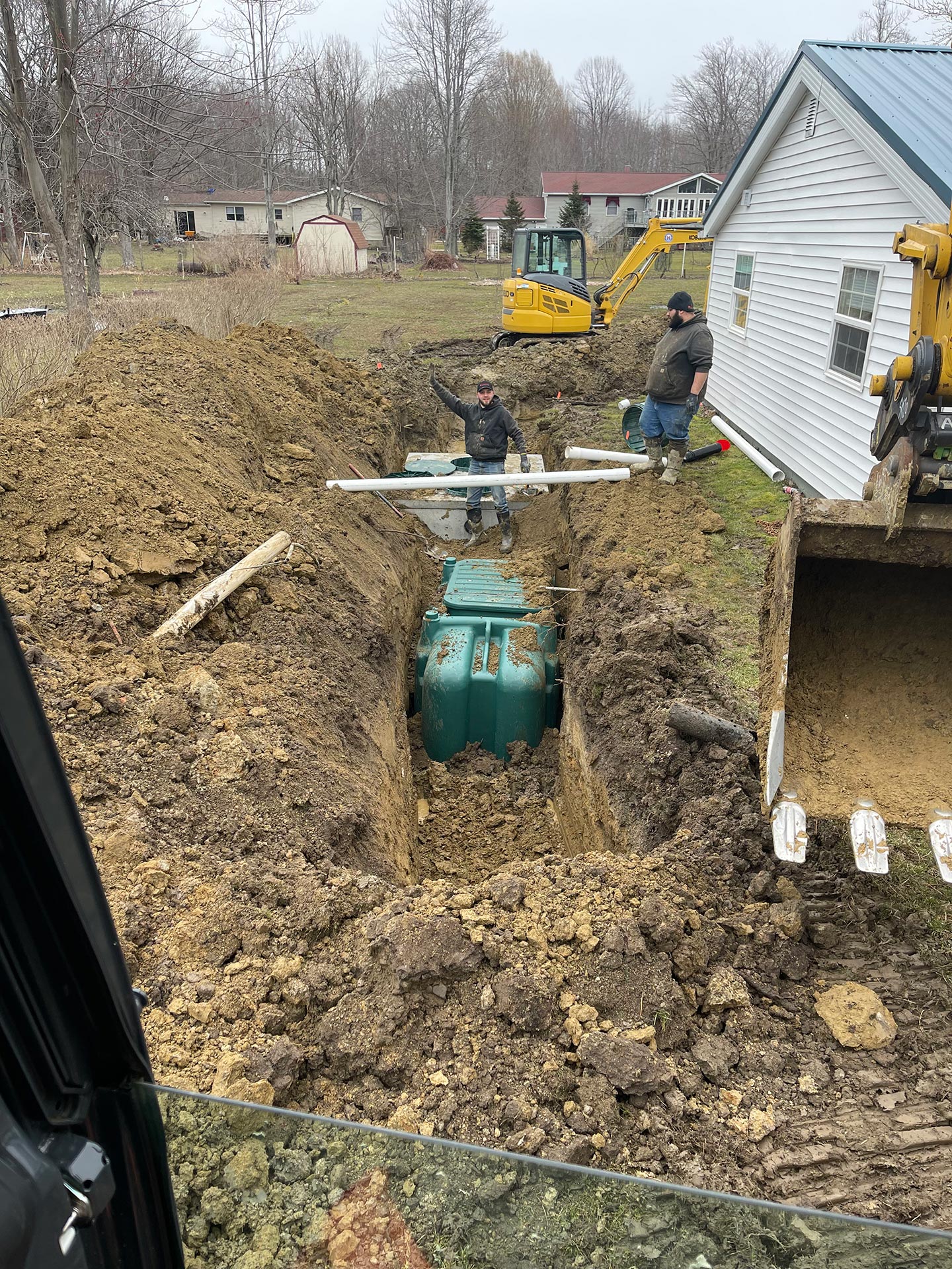 Installation of residential septic system